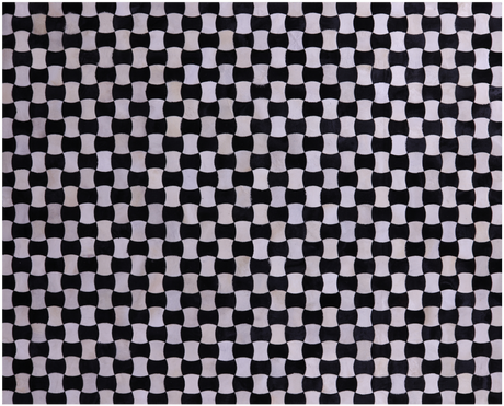Black & White Natural Cowhide Hand Stitched Rug - Manhattan Rugs