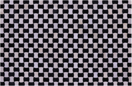 Black & White Natural Cowhide Hand Stitched Rug - Manhattan Rugs