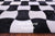 Black & White Natural Cowhide Hand Stitched Rug - Manhattan Rugs