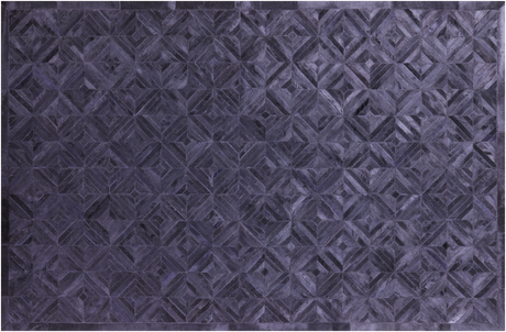 Black Natural Cowhide Hand Stitched Rug - Manhattan Rugs