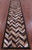 Brown Chevron Natural Cowhide Hand Stitched Runner Rug - Manhattan Rugs