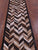 Brown Chevron Natural Cowhide Hand Stitched Runner Rug - Manhattan Rugs