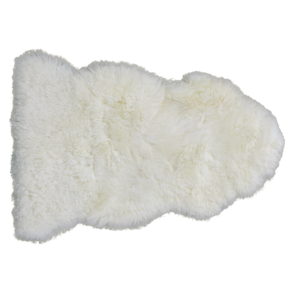 2' 0" X 3' 0" Ivory Premium Genuine New Zealand Sheepskin Rug - C5063