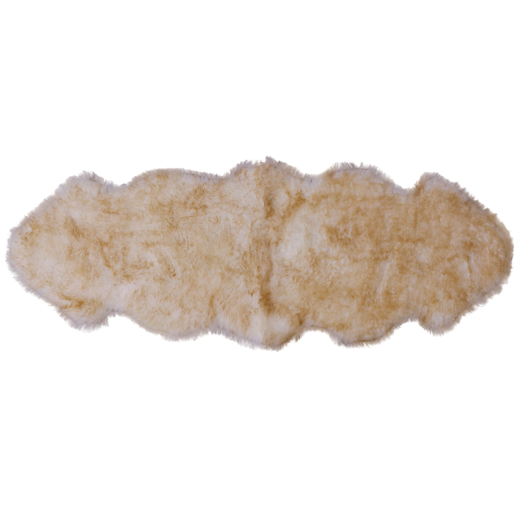 2' 0" X 6' 0" Brown Tip Premium Genuine New Zealand Sheepskin Rug - C5068