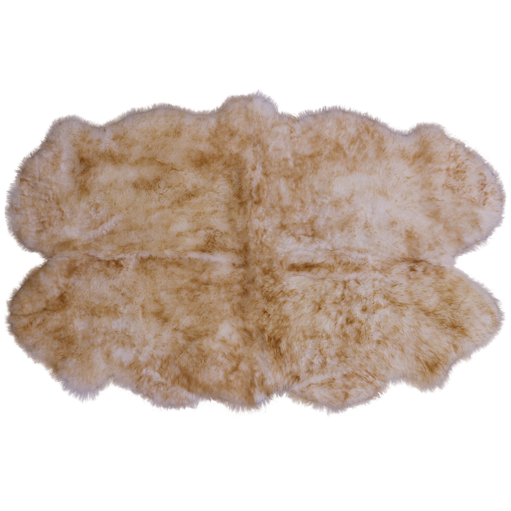 4' 0" X 6' 0" Brown Tip Premium Genuine New Zealand Sheepskin Rug - C5069