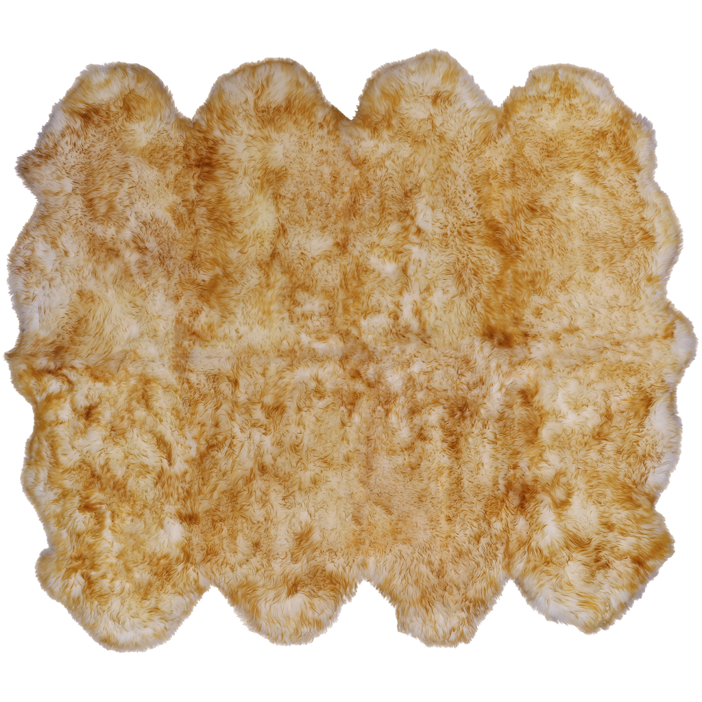 6' 0" X 7' 0" Brown Tip Premium Genuine New Zealand Sheepskin Rug - C6128