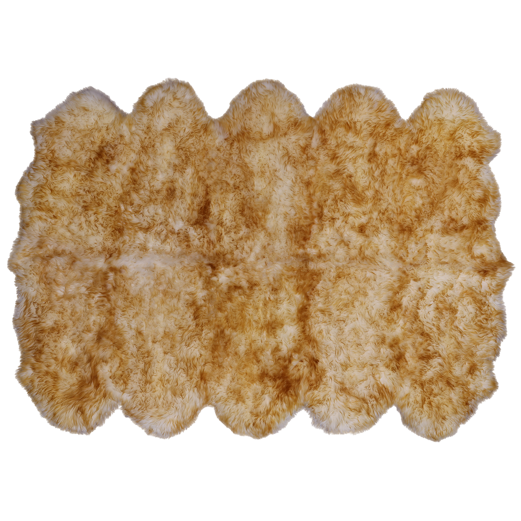 6' 0" X 9' 0" Brown Tip Premium Genuine New Zealand Sheepskin Rug - C6127