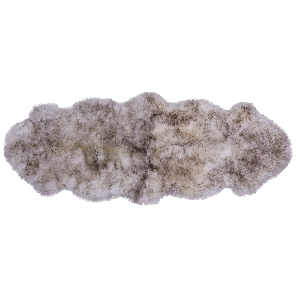 2' 0" X 6' 0" Wolf Premium Genuine New Zealand Sheepskin Rug - C5071