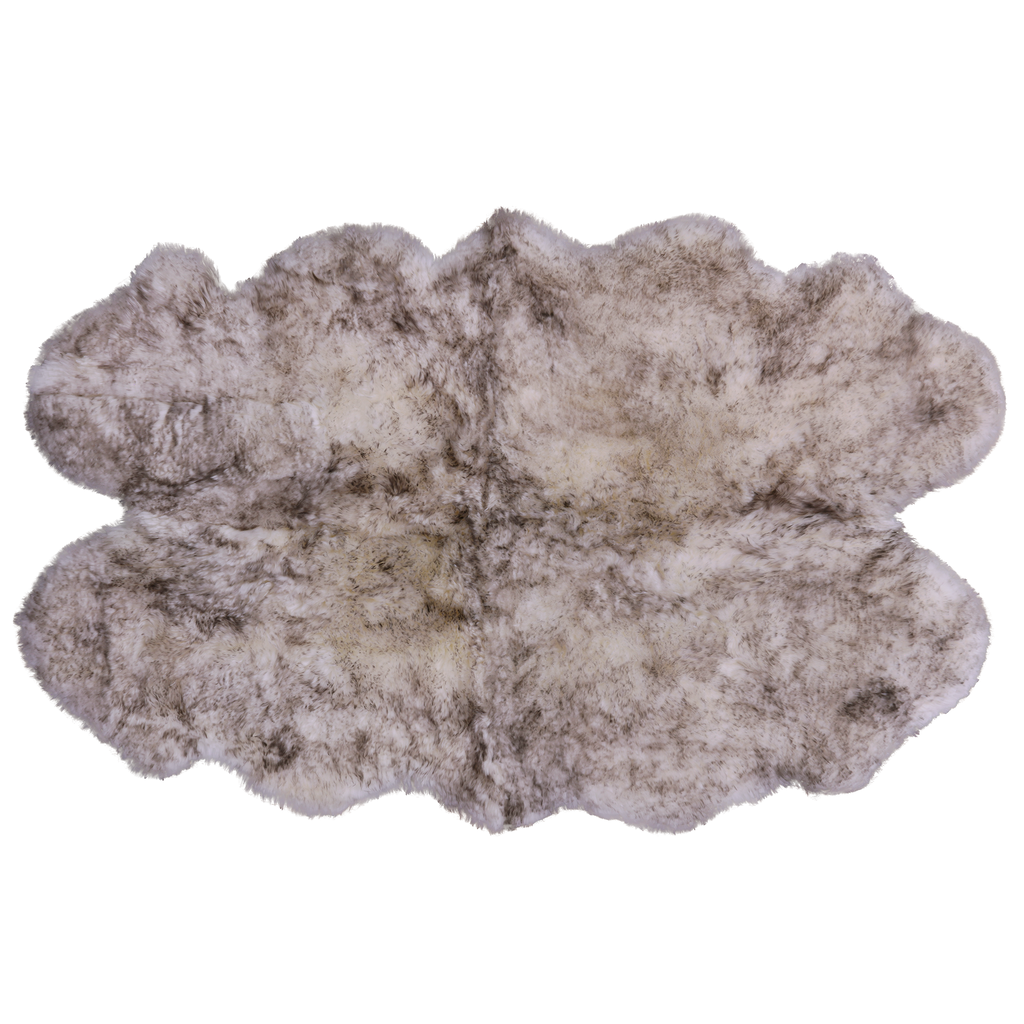 4' 0" X 6' 0" Wolf Premium Genuine New Zealand Sheepskin Rug - C5072