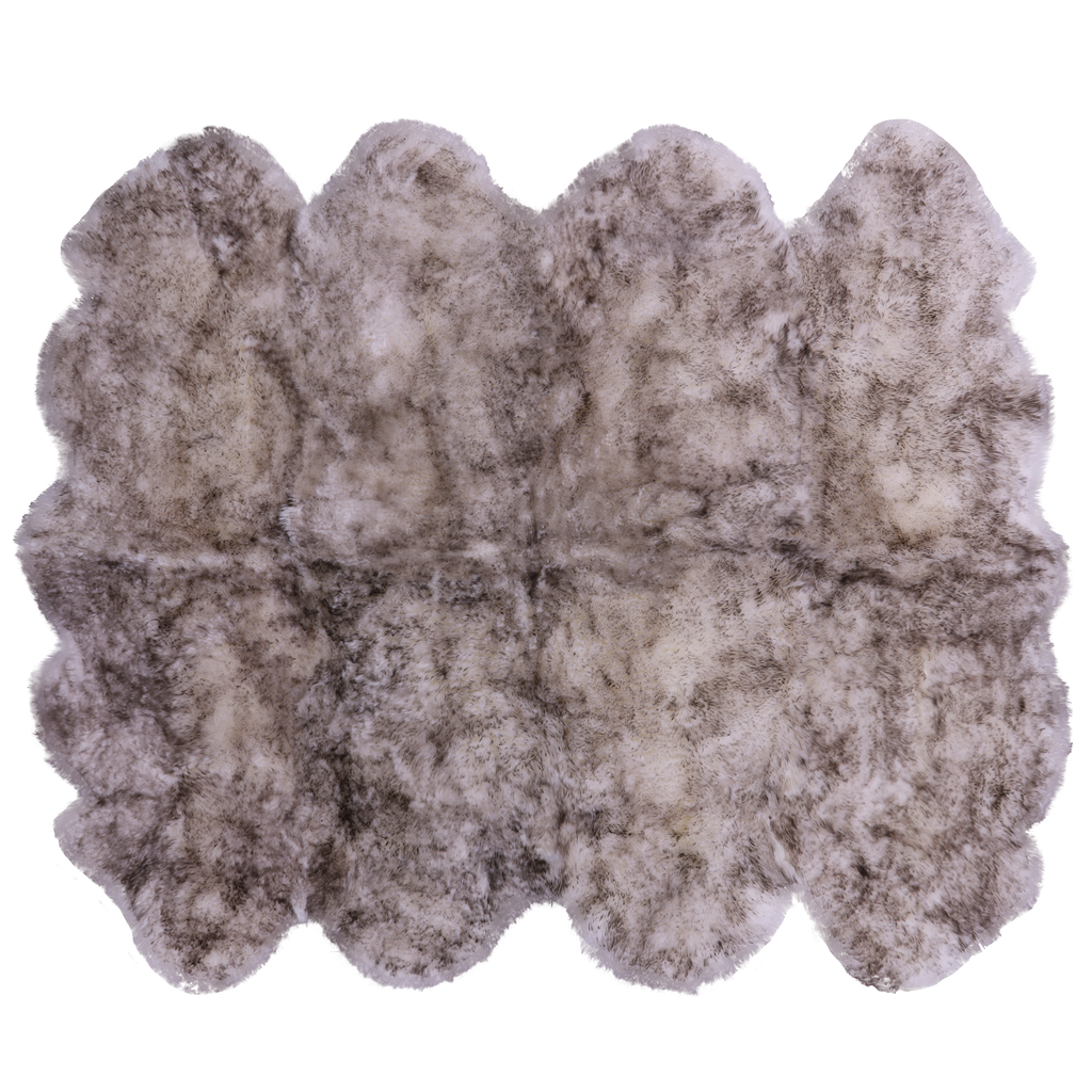6' 0" X 8' 0" Wolf Premium Genuine New Zealand Sheepskin Rug - C5073