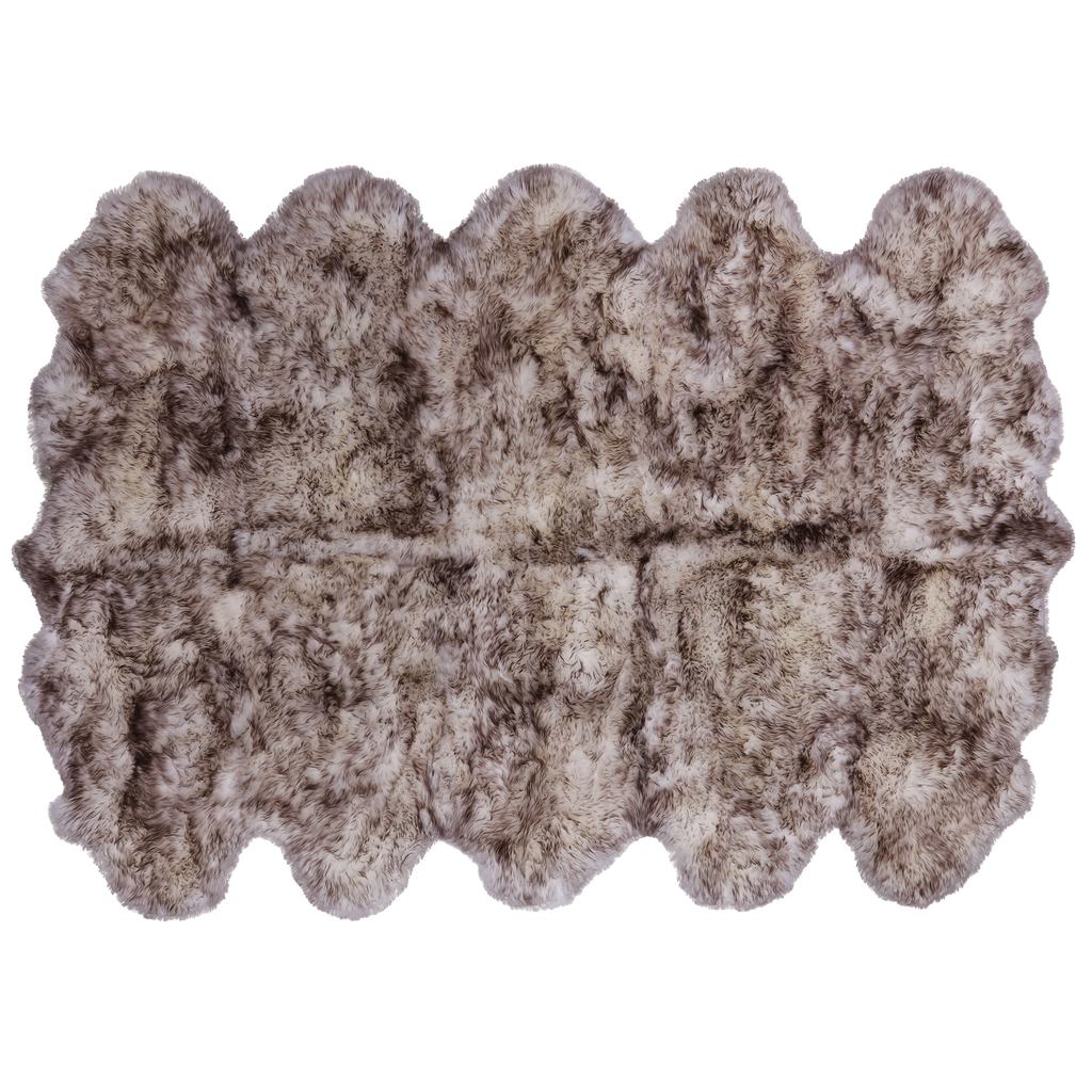 6' 0" X 9' 0" Wolf Premium Genuine New Zealand Sheepskin Rug - C6131