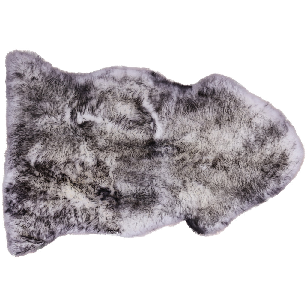 2' 0" X 3' 0" Black Tip Premium Genuine New Zealand Sheepskin Rug - C6132