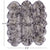 5' 0" X 6' 0" Black Tip Premium Genuine New Zealand Sheepskin Rug - C6135