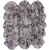 5' 0" X 6' 0" Black Tip Premium Genuine New Zealand Sheepskin Rug - C6135