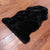 2' 0" X 3' 0" Black Premium Genuine New Zealand Sheepskin Rug - C6138