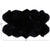 4' 0" X 6' 0" Black Premium Genuine New Zealand Sheepskin Rug - C6140