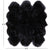 5' 0" X 6' 0" Black Premium Genuine New Zealand Sheepskin Rug - C6141