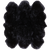 5' 0" X 6' 0" Black Premium Genuine New Zealand Sheepskin Rug - C6141