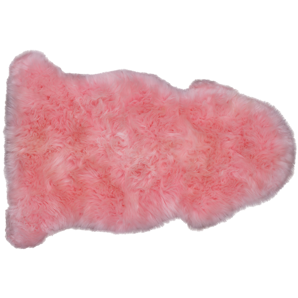 2' 0" X 3' 0" Pink Premium Genuine New Zealand Sheepskin Rug - C6144