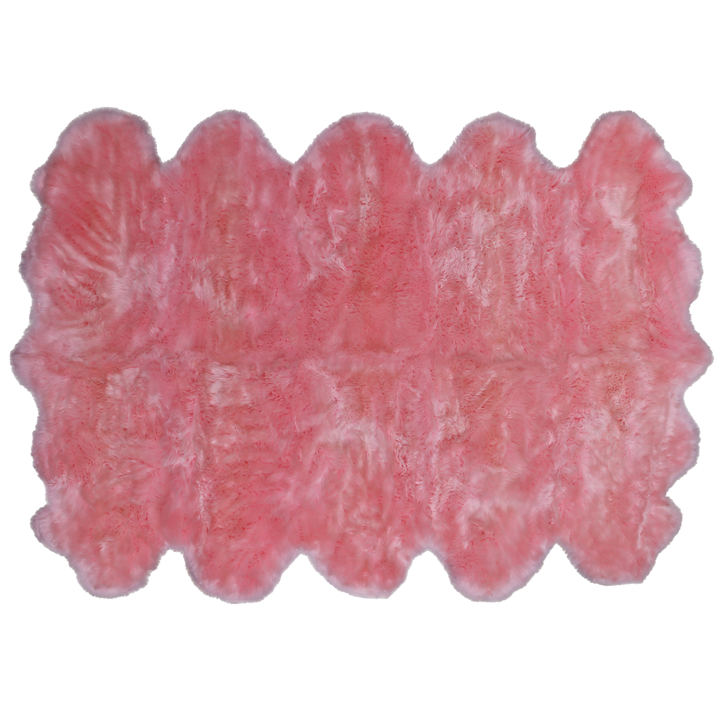 6' 0" X 9' 0" Pink Premium Genuine New Zealand Sheepskin Rug - C6149