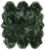 5' 0" X 6' 0" Green Premium Genuine New Zealand Sheepskin Rug - C6159