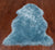 2' 0" X 3' 0" Blue Premium Genuine New Zealand Sheepskin Rug - C6162
