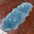 2' 0" X 6' 0" Blue Premium Genuine New Zealand Sheepskin Rug - C6163