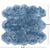 5' 0" X 6' 0" Blue Premium Genuine New Zealand Sheepskin Rug - C6165