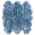 5' 0" X 6' 0" Blue Premium Genuine New Zealand Sheepskin Rug - C6165