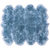 6' 0" X 7' 0" Blue Premium Genuine New Zealand Sheepskin Rug - C6166