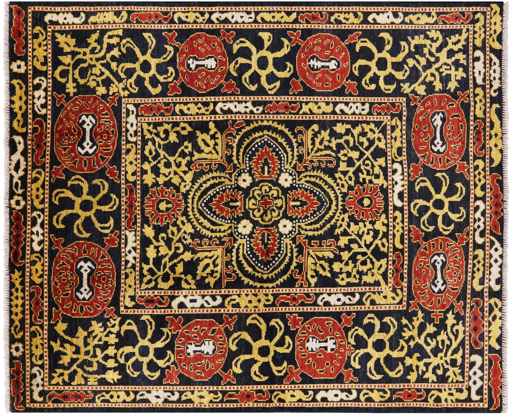 Hand-Knotted Ikat Wool Rug - Manhattan Rugs