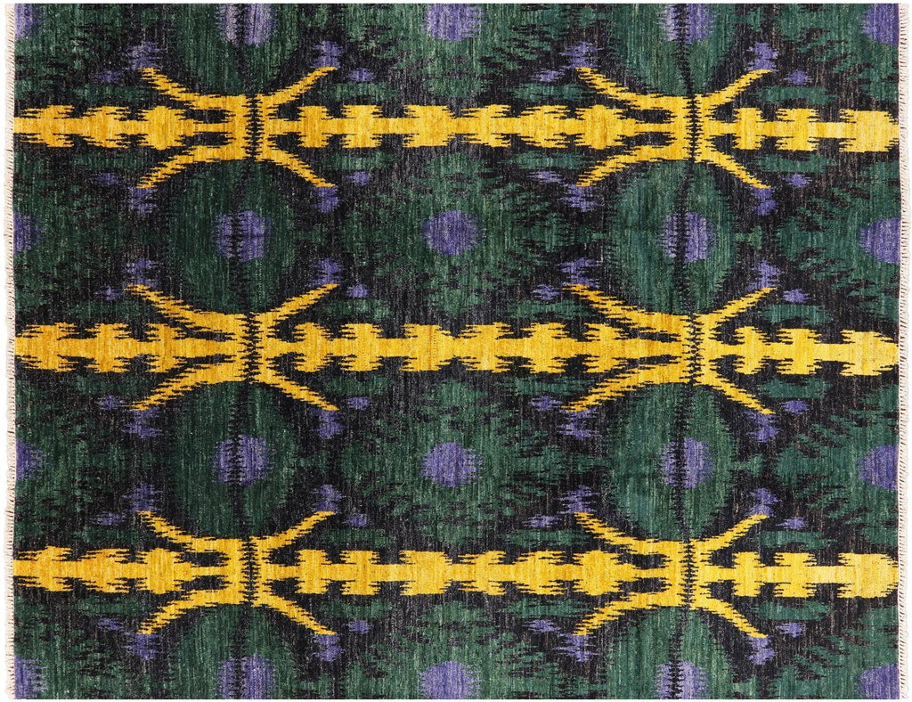 Ikat Hand Knotted Wool Rug - Manhattan Rugs