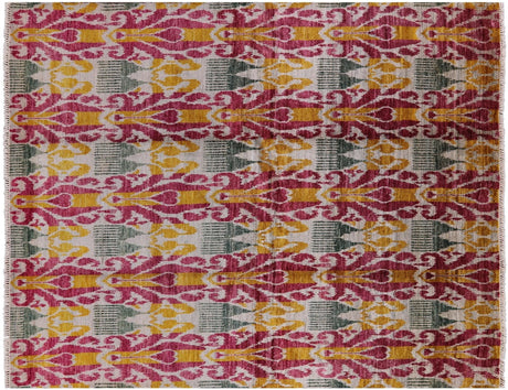 Hand-Knotted Ikat Wool Rug - Manhattan Rugs
