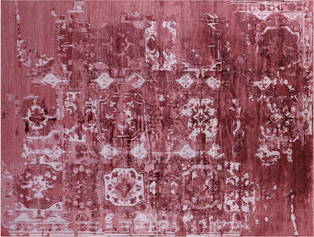 9' 2" X 12' 2" Modern Handmade Silk Rug - MC377