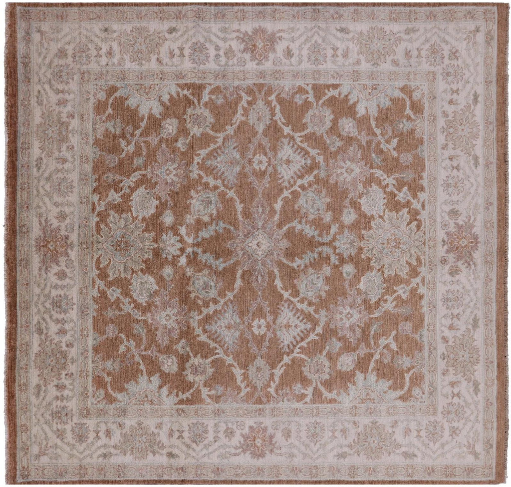 Square Turkish Oushak Hand-Knotted Wool Rug - Manhattan Rugs