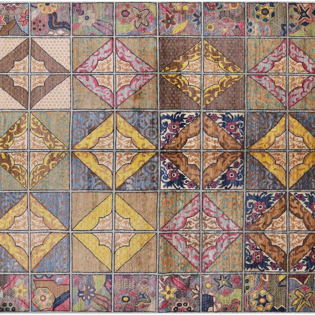 Handmade William Morris Wool Rug 6' 2