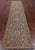 Grey 2' 6" X 13' 3" Turkish Oushak Hand Knotted Wool Runner Rug - P3526