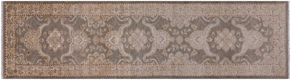 Hand Knotted Wool Oushak Runner Rug - Manhattan Rugs