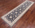 Grey 2' 8" X 9' 7" Runner Handmade Turkish Oushak Wool Rug - P3625