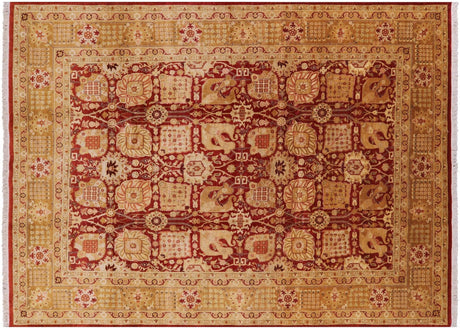 Red Hand Knotted Persian Tabriz Wool Rug - Manhattan Rugs