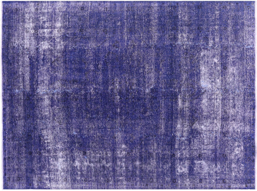 Hand Knotted Blue Persian Overdyed Rug - Manhattan Rugs
