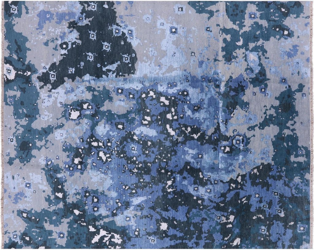 Wool & Silk Abstract Hand-Knotted Rug - Manhattan Rugs