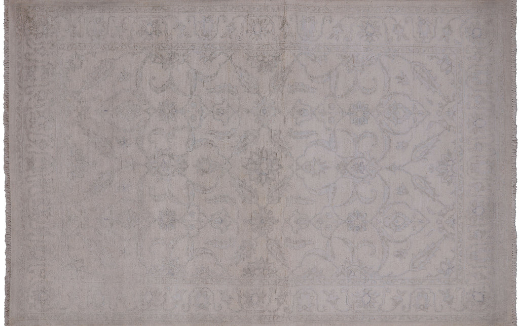 Ivory Turkish Oushak Washed Out Handmade Rug 4' 0" X 6' 2" - P4561