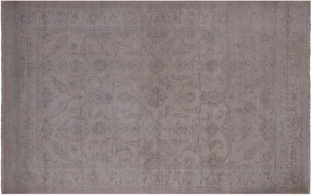 Ivory Turkish Oushak Washed Out Handmade Rug 4' 0" X 6' 2" - P4561