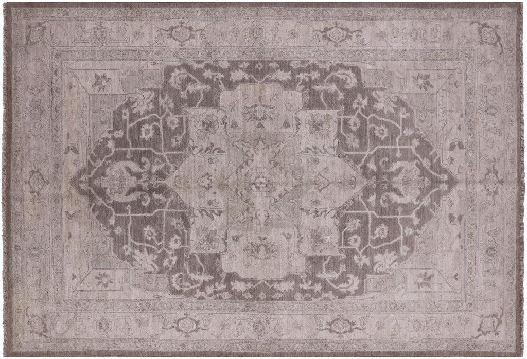 6' 0" X 8' 9" Heriz Serapi Handmade Wool Rug - P4580