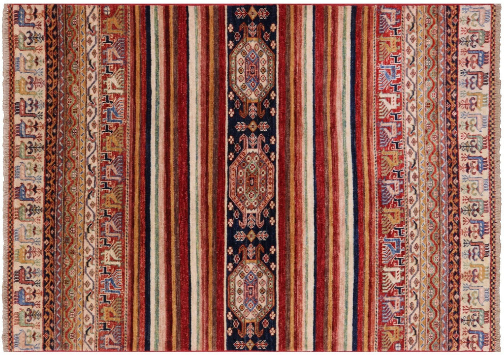 Hand Knotted Tribal Gabbeh Wool Rug - Manhattan Rugs