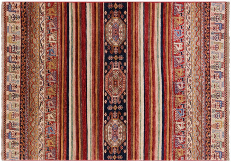 Hand Knotted Tribal Gabbeh Wool Rug - Manhattan Rugs