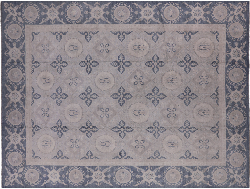 12' 4" X 16' 1" Turkish Oushak Hand Knotted Rug - P4628