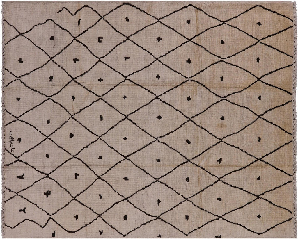 Signed Moroccan Handmade Wool Area Rug - Manhattan Rugs