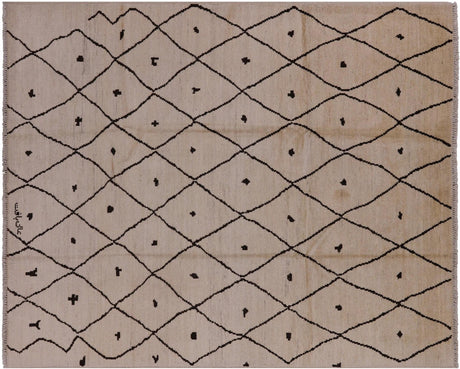 Signed Moroccan Handmade Wool Area Rug - Manhattan Rugs